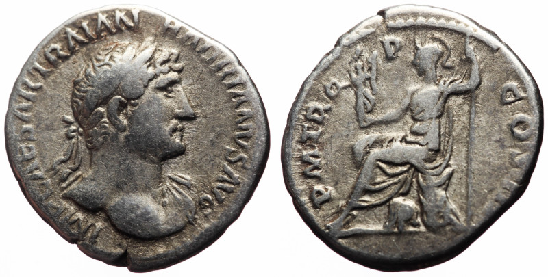 Hadrian (117-138) AR Denarius (Silver, 3.24g, 19mm) Rome, 119-124/5. 
Obv: IMP ...