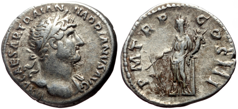 Hadrian (117-138) AR Denarius (Silver, 2.97g, 19mm) Rome, ca. 119-125. 
Obv: IM...