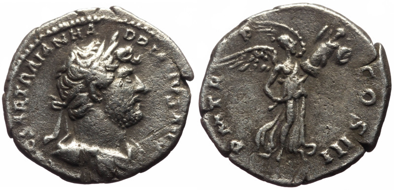 Hadrian (117-138) AR Denarius (Silver, 2.94g, 18mm) Rome, 119-122. 
Obv: IMP CA...