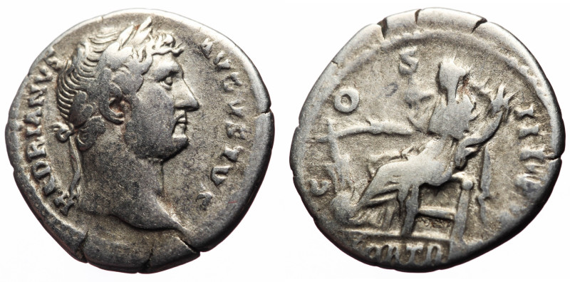 Hadrian (117-138) AR Denarius (Silver, 3.31g, 19mm) Rome, 132-134 
Obv: HADRIAN...