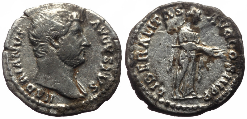 Hadrian (117–138) AR denarius (Silver, 2.96g, 18mm) Rome, 129. 
Obv: HADRIANVS ...