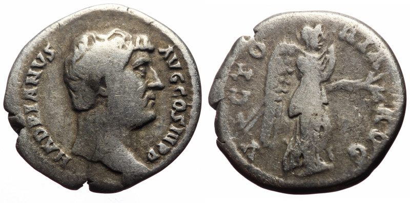 Hadrian (117-138), denarius (Silver, 17.6 mm, 2.99 g), Rome, 134-138.
Obv: HADR...