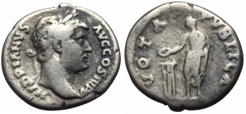 Hadrian (117-138) AR Denarius (Silver, 18mm, 2.91g) Rome, 137.
Obv: HADRIANVS A...