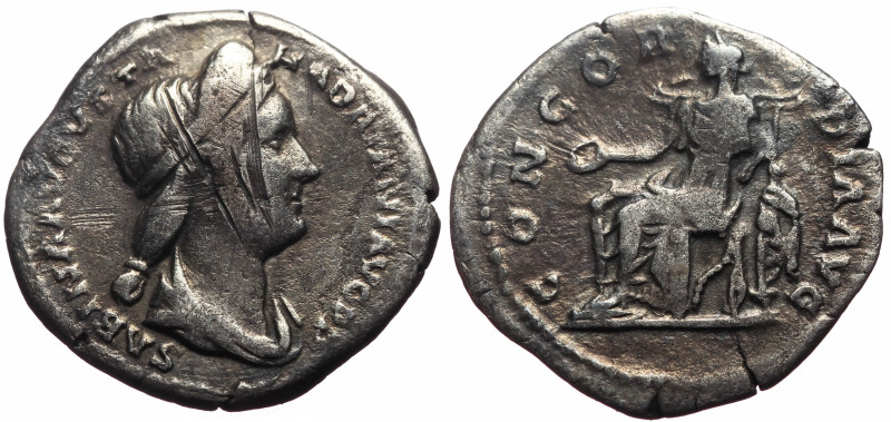 Sabina (Augusta, 128-136/7) AR Denarius (Silver, 2.75g, 18mm) Rome Struck under ...