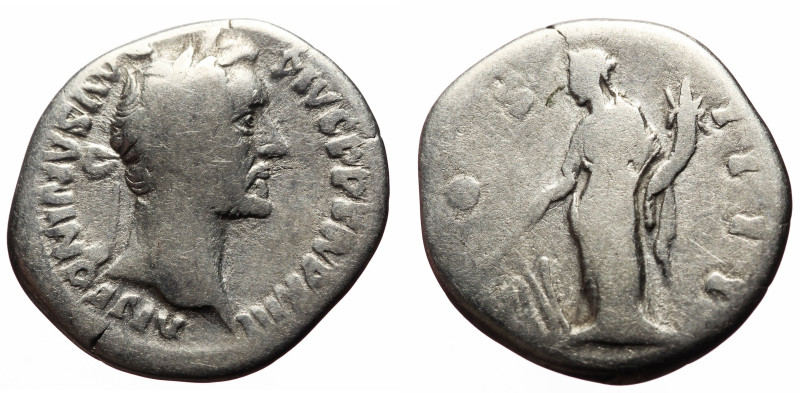 Antoninus Pius (138-161) AR Denarius (Silver, 3.05g, 19mm) Rome, 150-151
Obv: A...