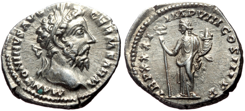 Marcus Aurelius (161-180) AR Denarius (Silver, 3.54g, 19mm) Rome, 176-177. 
Obv...