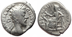 Marcus Aurelius (161-180) AR Denarius (Silver, 2.51g, 18mm) Rome.
Obv: M AVREL ANTONINVS AVG, Laureate head right.
Rev: TR P XXXIII IMP X COS III P ...