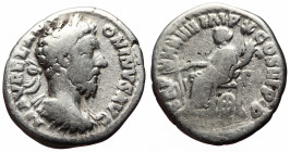 Marcus Aurelius (161-180) AR Denarius (Silver, 3.16g, 18mm) Rome.
Obv: M AVREL ANTONINVS AVG, Laureate, draped and cuirassed bust right.
Rev: TR P X...