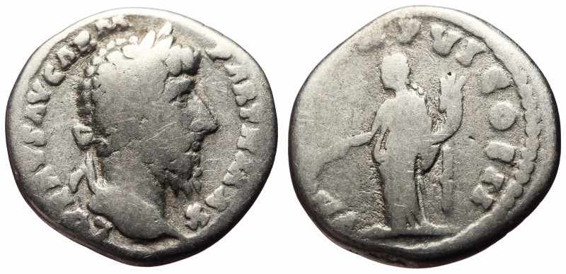 Lucius Verus (161-169) AR Denarius (Silver, 3.23g, 18mm) Rome, 165/6. 
Obv: L VE...