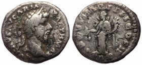 Lucius Verus (161-169) AR Denarius (Silver, 3.10g, 18mm) Rome, 166-167 
Obv: L VERVS AVG ARM-PARTH MAX, laureate head of Lucius Verus right 
Rev: TR P...