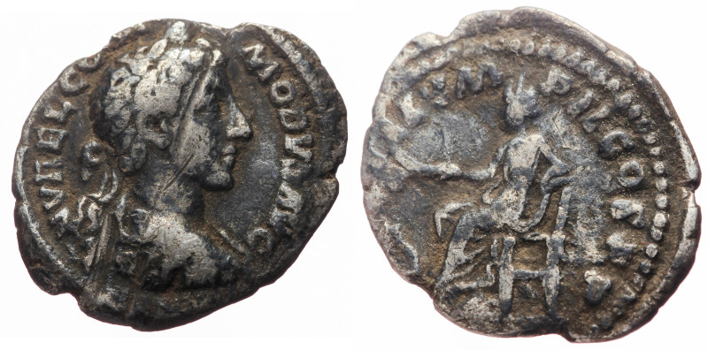 Commodus (177-192) AR Denarius (Silver, 20mm, 2.37g) Rome, 178. 
Obv: L AVREL CO...