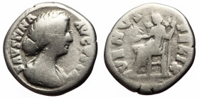 *Just several specimens recorded by acsearch*
Faustina II (147-175/6)) AR Denarius (Silver, 3.54g, 18mm) Rome 161-176.
Obv: FAVSTINA AVGVSTA, draped...
