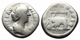 Diva Faustina II (Died 175-176) AR Denarius (Silver, 2.70g, 18mm) Rome
Obv: DIVA FAVSTINA PIA, draped bust to right
Rev: CONSECRATIO, draped and orn...
