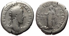 Commodus (180-192) AR Denarius (Silver, 2.88g, 19mm) Rome, 183-184 
Obv: M COMMODVS - ANTON AVG PIVS, laureate head r. , 
Rev: P M TR P VIIII IMP VI C...