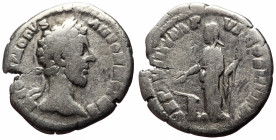 Commodus (177-192) AR Denarius (Silver, 2.44g, 19mm) Rome, 183-184. 
Obv: M COMMODVS ANTON AVG PIVS, laureate head to right 
Rev: TR P VIII IMP VI COS...