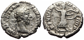 Commodus (177-192) AR Denarius (Silver, 2.29g, 18mm) Rome, 183-184. 
Obv: M COMMODVS ANTON AVG PIVS, Laureate head of Commodus to right. 
Rev: P M TR ...