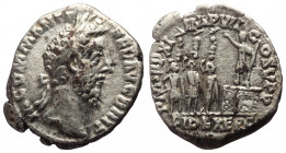 Commodus (177-192) AR Denarius (Silver, 3.62g, 19mm) Rome, 185. 
Obv: M COMM ANT P FEL AVG BRIT P P, laureate head right 
Rev: P M TR P XI IMP VII COS...