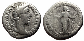 Commodus (177-192) AR Denarius (Silver, 2.90g, 17mm) Rome, 186-187. 
Obv: M COMM ANT P FEL AVG BRIT, laureate head right 
Rev: HILAR AVG P M TR P XII ...