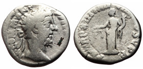 *Only 7 specimens recorded in Reka Devnia hoard*
Commodus (177-192) AR Denarius (Silver, 1.72g, 18mm Rome, 188.
Obv: M COMM ANT P FEL AVG BRIT, Laur...