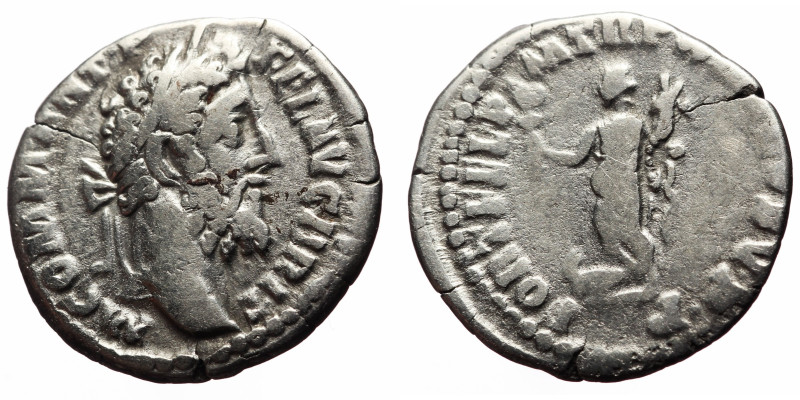 Commodus (177-192) AR Denarius (Silver, 3.05g, 18mm) Rome, 188-189
Obv: M COMM A...