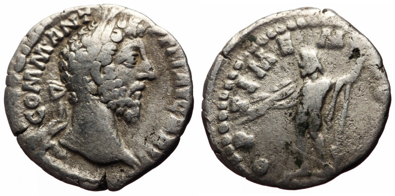 Commodus (177-192) AR Denarius (Silver, 2.20g, 17mm) Rome, 186-189. 
Obv: M COMM...