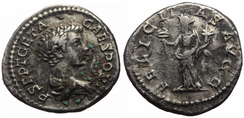 Geta (Caesar, 198-209) AR Denarius (Silver, 3.03g, 19mm) Rome.
Obv: GETA CAES PO...