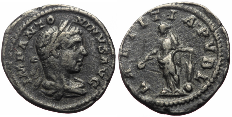 Elagabalus (218-222) AR Denarius (Silver, 2.88g, 20mm) Rome, 218-222. 
Obv: IMP ...