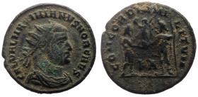 Maximianus as caesar (285-305), Æ antoninianus (Bronze, 20.1 mm, 2.89 g), Cyzicus, 298/299. 
Obv: GAL VAL MAXIMIANVS NOB CAES, radiate, draped, and cu...