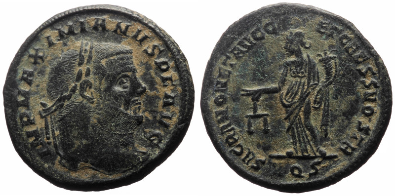 Maximianus (first reign, 286-305), follis (Bronze, 27.2 mm, 12.62 g), Aquileia, ...