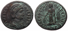 Helena (Augusta, 324-328/30) AE Reduced Follis (Bronze, 3.42g, 19mm) Nicomedia, 328-9 
Obv: FL HELENA - AVGVSTA Bust draped r., seen from front, weari...