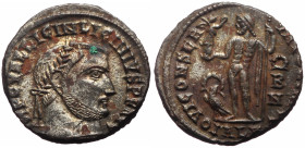 Licinius I (308-324) AE silvered Follis (Silvered bronze, 3.76g, 19mm) Alexandria, 315.
Obv: IMP C VAL LICIN LICINIVS P F AVG Laureate head of Liciniu...