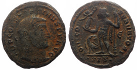 Constantine I 'the Great' AE (Bronze, 2.82g, 22mm) Siscia, 315-316. 
Obv: IMP CONSTANTINVS P F AVG, laureate head to right 
Rev: IOVI CONSERVATORI, Ju...