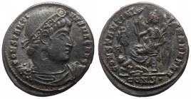 Constantine I 'the Great' (307-337), AE follis (Bronze, 20.3 mm, 3.08 g), Constantinople.
Obv. CONSTANTI - NVS MAX AVG, pearl-diademed, draped and cui...