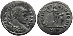 Constantine I the Great (307/10-337) Bl follis (Bronze, 23mm, 3.79g) Rome, 317.
Obv: IMP CONSTANTINVS P F AVG, laureate, draped, and cuirassed bust r...