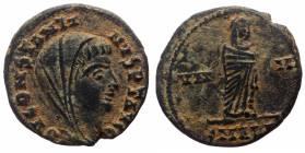 Divus Constantine I (Died 337) AE (Bronze, 1.86g, 15mm) Alexandria, 347/8. 
Obv: DV CONSTANTI-NVS PT AVGG, veiled head of Constantine I right 
Rev: VN...