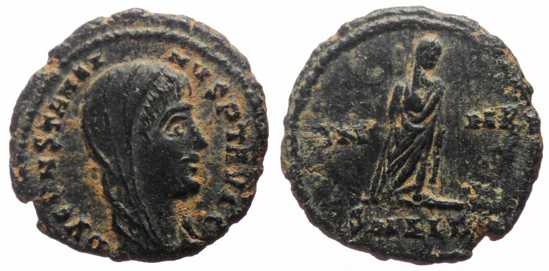 Divus Constantine I (Died 337) AE (Bronze, 1.78g, 16mm) Alexandria, 347/8. 
Obv:...