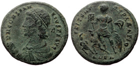 Constantius II (337-361) AE Follis (Bronze, 3.99g, 20mm) Alexandria, A = 1st officina, 348-350. 
Obv: D N CONSTANTIVS P F AVG Laurel and rosette diade...