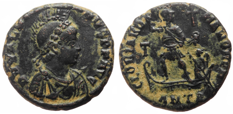 Valentinian II (375-392) AE (Bronze, 5.14g, 20mm) Antioch, 383-386. 
Obv: D N VA...