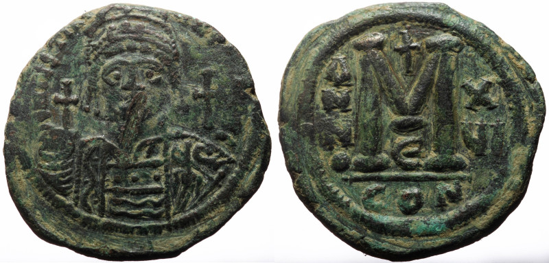 Justinian I (527-565) AE Follis (Bronze, 20.97g, 35mm) Constantinople Dated RY 1...