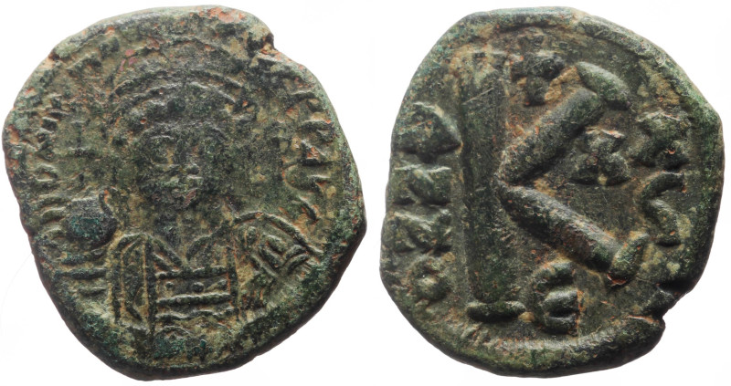 Justinian I (527-565), half follis (Bronze, 23.9 mm, 8.87 g), Constantinople, RY...