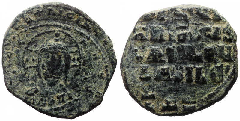 Anonymous follis class A3 (Bronze, 26.7 mm, 7.74 g), time of Constantine VIII an...