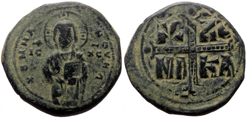 Michael IV the Paphlagonian (1034-1041) AE Follis (Bronze, 13.86g, 30mm) 
Obv: +...