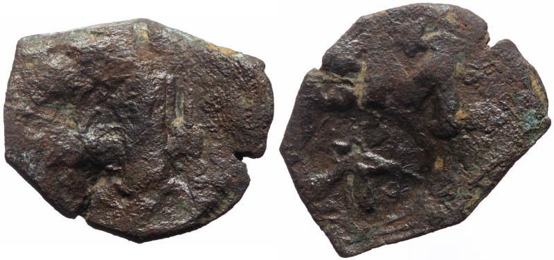 Unidentified Byzantoine AE Follis (Bronze, 2.62g, 22mm) unknown countermark