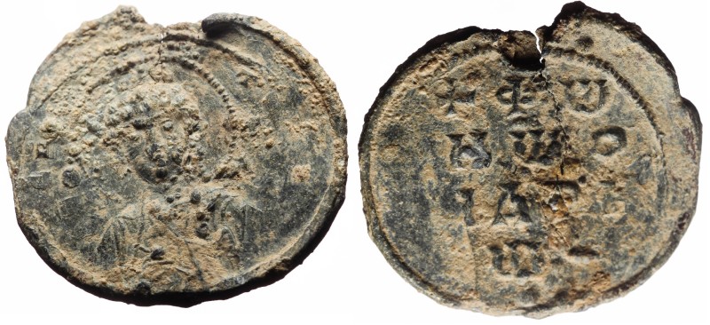 Byzantine seal (Lead, 26.1 mm, 7.13 g)
Photinos (or Photeinos) patrikios – byza...