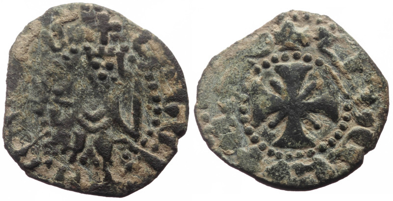 Armenia, Cilician Armenia, Levon IV (1320-1342) AE Pogh (Bronze, 1.42g, 17mm) 
O...