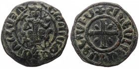 Armenia, Hetoum I (1226-1270) AE Tank (Silver, 9.51g, 30mm) 
Obv: Hetoum seated facing on leonine throne, holding lis-tipped sceptre and orb. 
Rev: Cr...