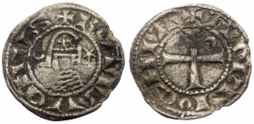 Crusaders, Antioch, Bohémond III (1163-1201), AR denier (Silver, 17.5 mm, 0.67 g), Class A, struck circa 1163-1188.
Obv: + BOAMVDNVS, helmeted and mai...