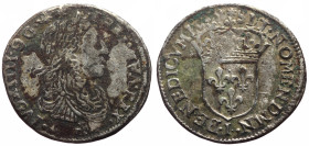 France, Louis XIV the Sun King (1643-1715) AR 1/12 Écu (Silver, 1.48g, 21mm)
Obv: LVD XIIII D G FR ET NAV REX, Bust facing right.
Rev: SIT NOMEN DOMIN...