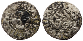 France, Provence, Valence AR/Bl Denier (Silver, 0.88g, 18mm) Anonymous Bishops 12th century. 
Obv: S APOLLINARIS, Cross with annulet 
Rev: VRBS VALENT...