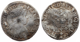 France, Louis XIV (1643-1715) AR 1/12 Écu (Silver, 2.13g, 22mm) 1659-& Aix.
Obv: LVD XIIII D G FR ET NAV REX, Laureate, draped and armored bust right....